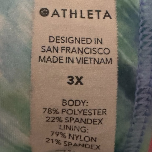 Athleta Ultimate Love Proudly Rainbow Tie Dye Sports Bra Size 3X - Picture 4 of 4